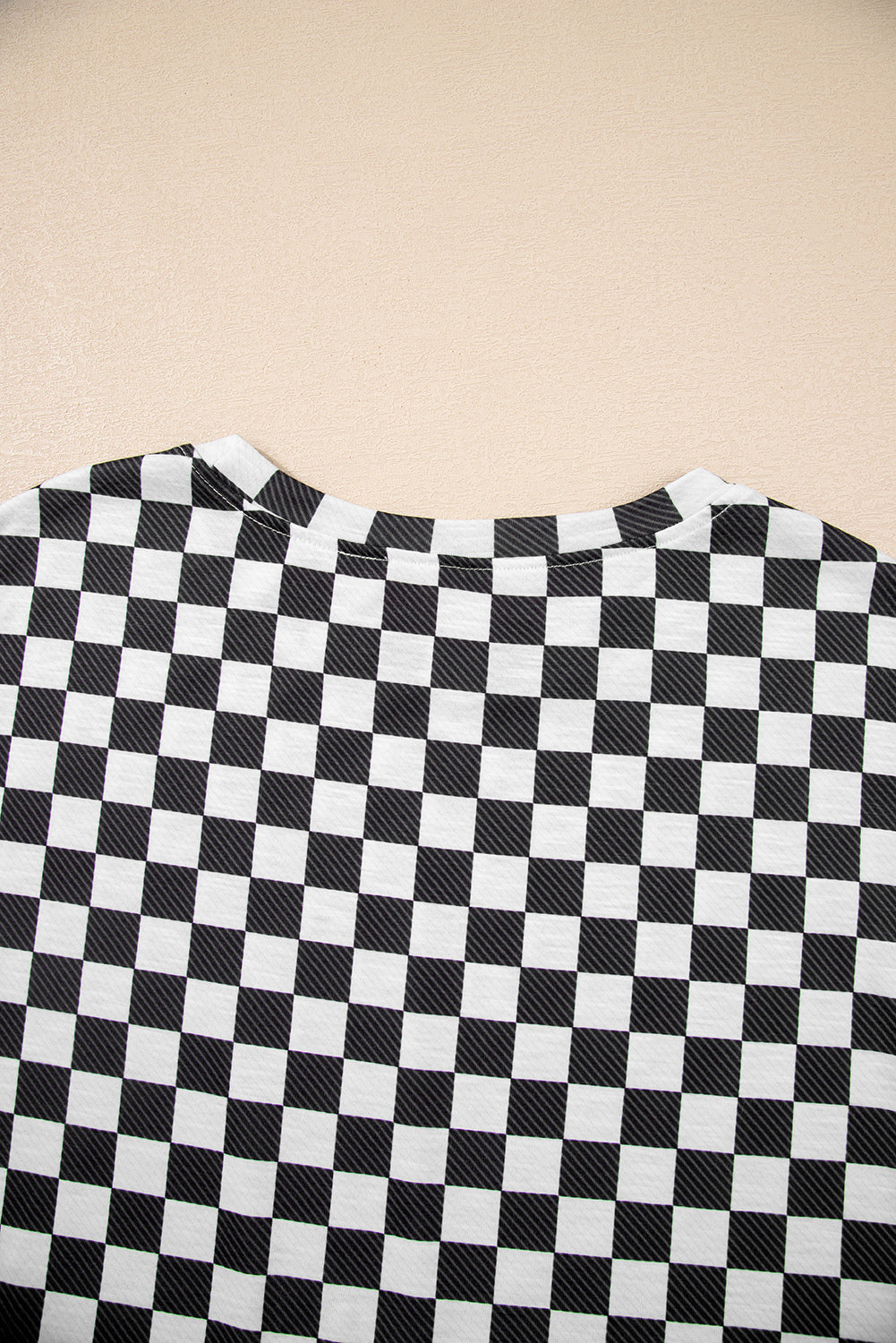Pink Checkerboard T Shirt and High Waist Skorts 2 Piece Outfit