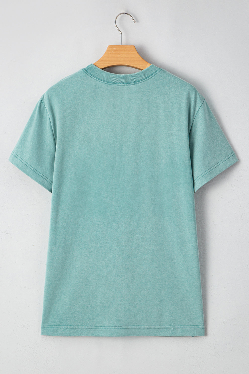 Sea Green MAMA Printed Mineral Wash Crewneck T Shirt